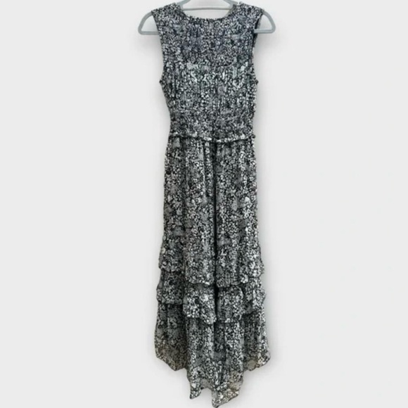 Anthropologie Dress Black and White Asymmetrical Tiered Sundress - Picture 5 of 7